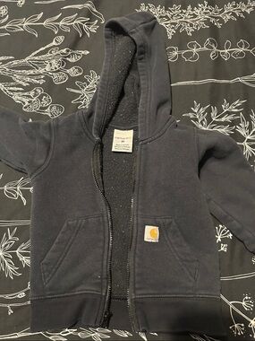 Carhartt Kids Black Hooded Zip Sweatshirt